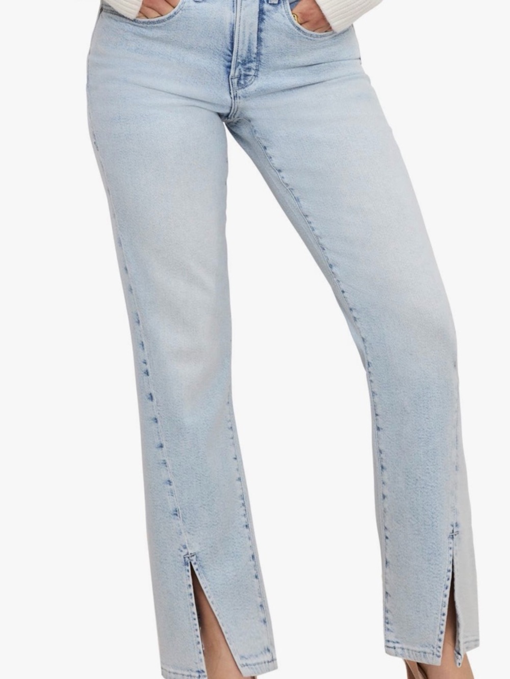 Good American Good Boy Straight Leg Jeans, Petite Sizing